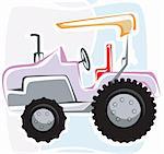 Illustration of a tractor