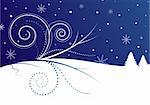 Abstract winter background. Vector Illustration.