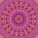 Kaleidoscope created from a photograph of pink hydrangeas