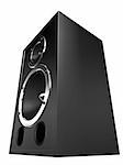 3d rendered illustration of a big black speaker