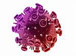 3d rendered illustration of an isolated hiv virus