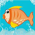 Vector Illustration of a gold fish