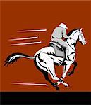 Illustration on horse racing