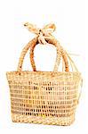 natural basket isolated on the white background