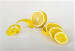 Picture of lemons over a white table