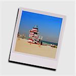 Snapshot of colorful lifeguard stand