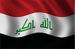 Iraq flag waving in the wind - new official flag