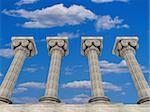 Conceptual ionic-style Greek architecture - 3d render