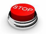 3d rendered illustration of a red stop button