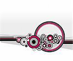 Illustration of pink circles. Vector