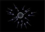 sperm attack on black background