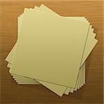 Blank notepad pages on wood texture