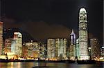 Night scene of cityscape in Hong Kong