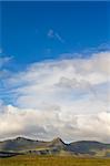 The Storr with the cloudy sky, Trotternish Peninsula, Isle of Skye, Scotland