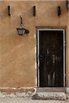 Door and Street Light, Old Town, Albuquerque, New Mexico, USA