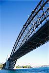 Low angle view of Sydney Harbour Bridge in Sydney, Australia.