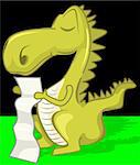 Illustration of fantasy of a dinosaur
