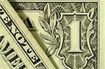 one dollar - macro of a dollar note