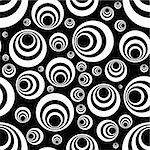 Seamless repeating tile design in black and white