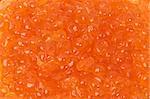 Close-up of red caviar.