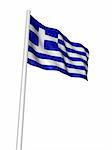 3d rendered illustration of the greek banner