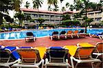 Swimming pool and accommodation at tropical resort