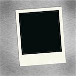 A single blank image on a brush aluminum background.