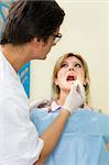 young woman doing dental checkup