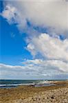 West Bay with cloudy sky in Lossiemouth, Scotland