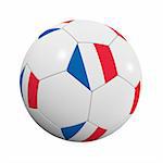 French Soccer Ball - very highly detailed French soccer ball