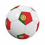 Portuguese Soccer Ball - very highly detailed Portuguese soccer ball