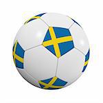 Swedish Soccer Ball - very highly detailed Swedish soccer ball