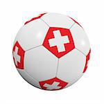 Swiss Soccer Ball - very highly detailed Swiss soccer ball