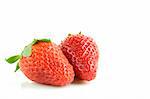 fresh ripe strawberry isolated on white background