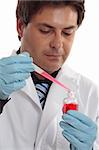 Professional male at work.  Medical science, clinical research, pharmaceutical or other laboratory work