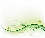 Floral background 15 - background illustration as vector  Green Spring Floral Background