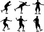 roller skating silhouettes