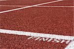 a macro picture of a track and field venue