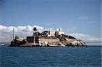 Alcatraz Island is located in the middle of the San Francisco Bay.