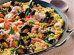 Seafood Paella in a Paella Pan