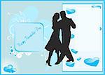 wallpaper, friendship day series with dancing couple in blue