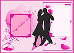 wallpaper, friendship day series with dancing couple in pink