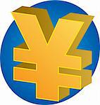 Japanese yen Currency symbol isometric illustration 3d