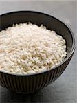 CLose up of Bowl of uncooked Basmati Rice