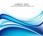 Abstract blue wavy vector background