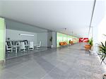 modern office hall interior (3D rendering)