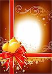 Christmas decoration / bow and balls / vector/ with copy space