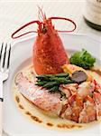 Lobster Thermidor with a Rouille Croute