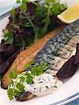 Smoked Mackerel Beetroot Salad with Horseradish Cream