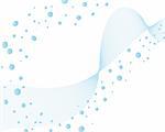 Abstract water vector background with bubbles of air